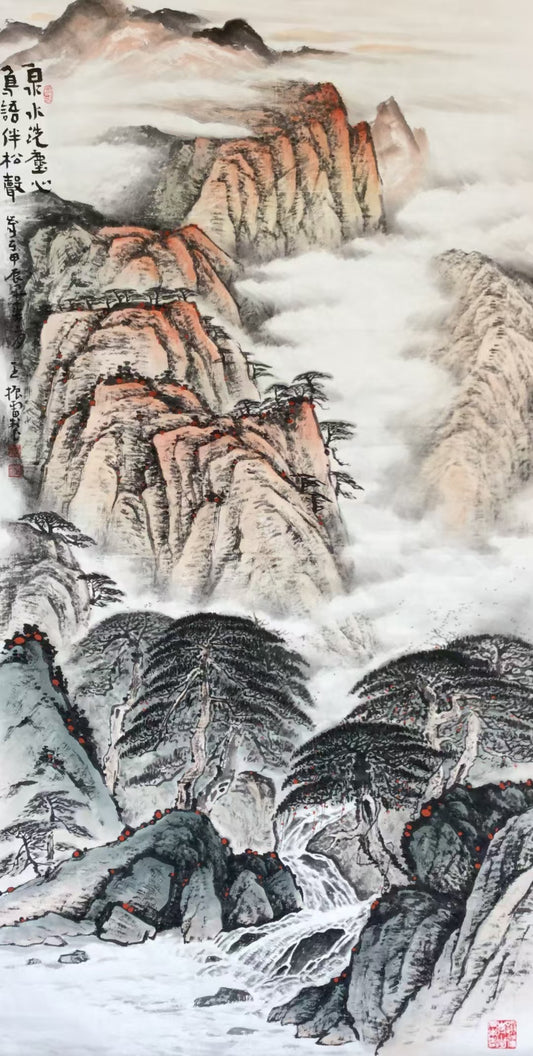 山水系列-泉水洗尘心